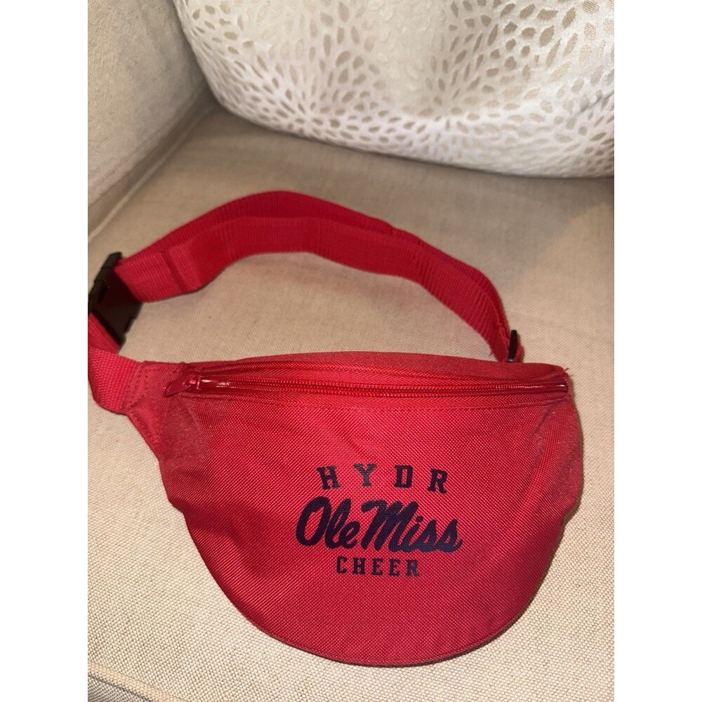 Ole Miss Cheer Red Belt Bag Fanny Pack HOTTY TODDY Go Rebs! Adjustable HYDR